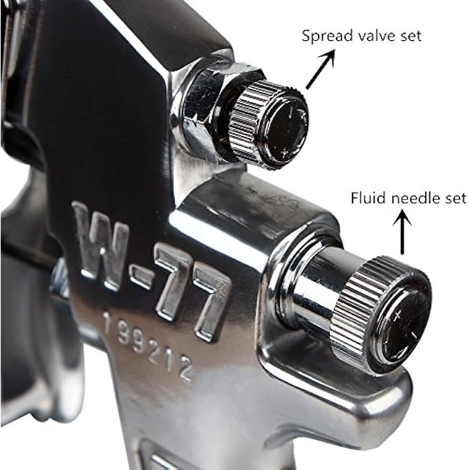 gedi HIGH ATOMIZATION SPRAY GUN WITH 1000CC CUP, 2.5MM NOZZLE, SLIVER - Image 4